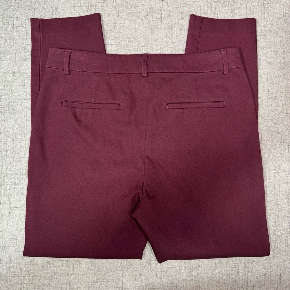 Ann Taylor LOFT The Sutton Skinny Dress Pants in Rich Aubergine Maroon Size 10 - Picture 8 of 10